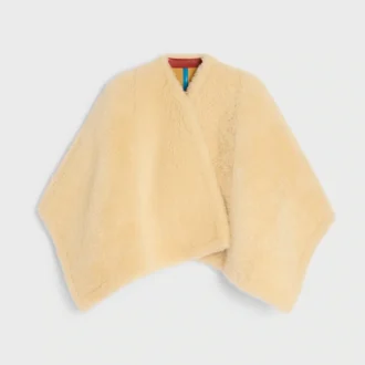 Kuzu Derisi Shearling Pelerin