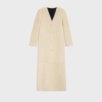 Kuzu Derisi Shearling Uzun Palto