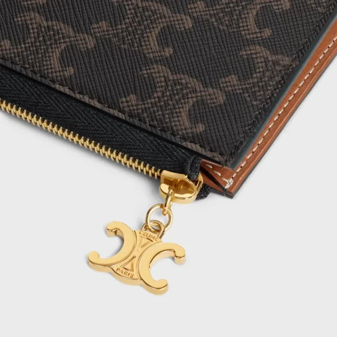 Üçlü Kese Seti Triomphe Canvas ve Damarlı Dana Derisi Triomphe Charms Üçlü Kese Seti Triomphe Canvas ve Damarlı Dana Derisi Triomphe Charms