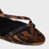 Leopar Desenli Gros Grain Kumaştan CELINE Ava Sandalet Leopar Desenli Gros Grain Kumaştan CELINE Ava Sandalet