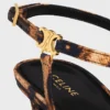 Leopar Desenli Gros Grain Kumaştan CELINE Ava Sandalet Leopar Desenli Gros Grain Kumaştan CELINE Ava Sandalet