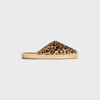 Leopar Desenli Tüylü Dana Derisi CELINE Mule Espadril