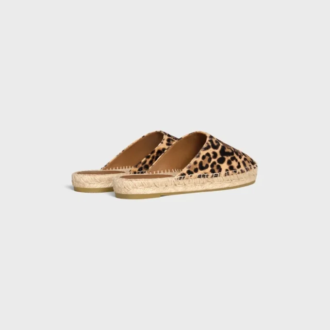 Leopar Desenli Tüylü Dana Derisi CELINE Mule Espadril Leopar Desenli Tüylü Dana Derisi CELINE Mule Espadril
