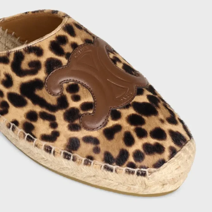 Leopar Desenli Tüylü Dana Derisi CELINE Mule Espadril Leopar Desenli Tüylü Dana Derisi CELINE Mule Espadril