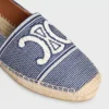 Les Espadrilles CELINE, Çizgili Kumaş ve Triomphe Les Espadrilles CELINE, Çizgili Kumaş ve Triomphe