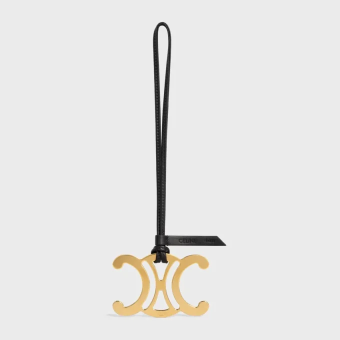 Metal ve Pürüzsüz Kuzu Derisinden Maxi Triomphe Charm