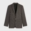 Mikro Houndstooth Yünlü Classic Ceket Mikro Houndstooth Yünlü Classic Ceket