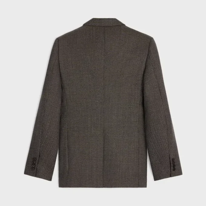 Mikro Houndstooth Yünlü Classic Ceket Mikro Houndstooth Yünlü Classic Ceket