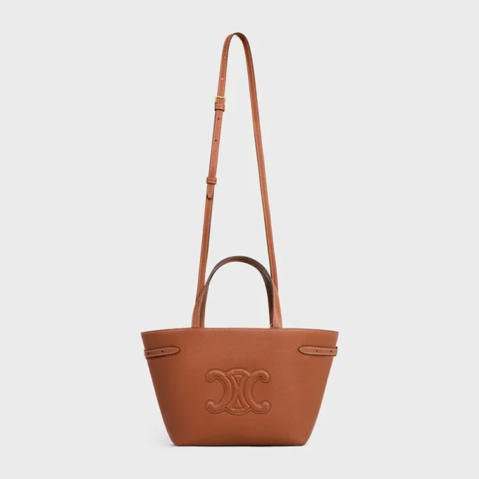 Mini Cabas Anais Cuir Triomphe, Damarlı Dana Derisi Mini Cabas Anais Cuir Triomphe, Damarlı Dana Derisi