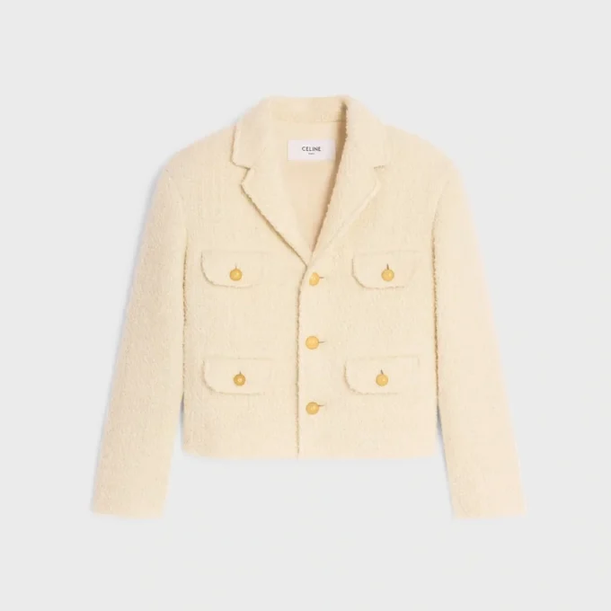 Mohair Yün Tweed Chasseur Ceket Mohair Yün Tweed Chasseur Ceket