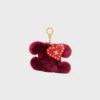 Nakışlı Shearling ve Dana Derisi Triomphe Ponpon Charm Nakışlı Shearling ve Dana Derisi Triomphe Ponpon Charm