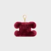 Nakışlı Shearling ve Dana Derisi Triomphe Ponpon Charm Nakışlı Shearling ve Dana Derisi Triomphe Ponpon Charm