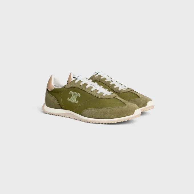Naylon, Süet Dana Derisi ve Dana Derisinden Üretilmiş Racer Sneaker Naylon, Süet Dana Derisi ve Dana Derisinden Üretilmiş Racer Sneaker
