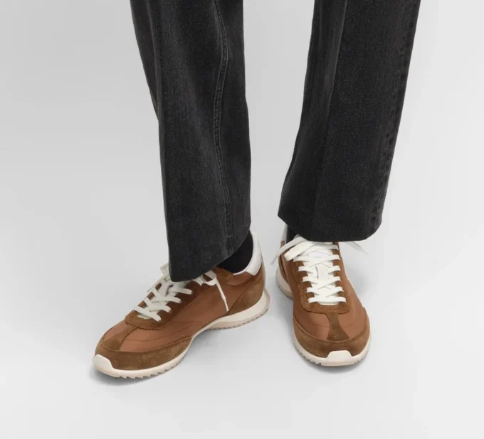 Naylon, Süet Dana Derisi ve Dana Derisinden Üretilmiş Racer Sneaker Naylon, Süet Dana Derisi ve Dana Derisinden Üretilmiş Racer Sneaker
