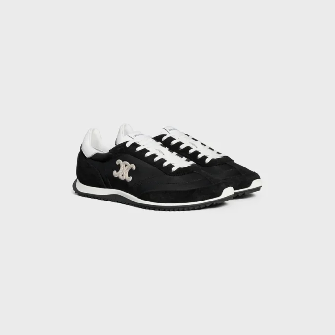 Naylon, Süet Dana Derisi ve Dana Derisinden Üretilmiş Racer Sneaker Naylon, Süet Dana Derisi ve Dana Derisinden Üretilmiş Racer Sneaker