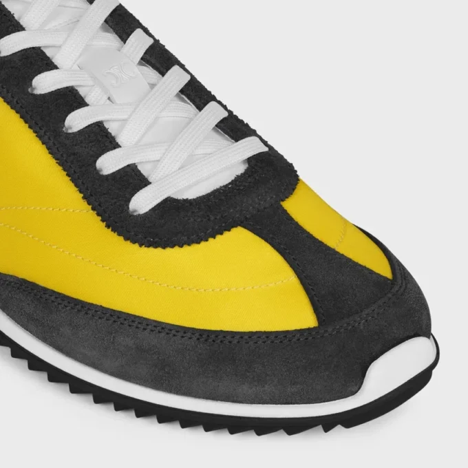 Naylon, Süet Dana Derisi ve Dana Derisinden Üretilmiş Racer Sneaker Naylon, Süet Dana Derisi ve Dana Derisinden Üretilmiş Racer Sneaker