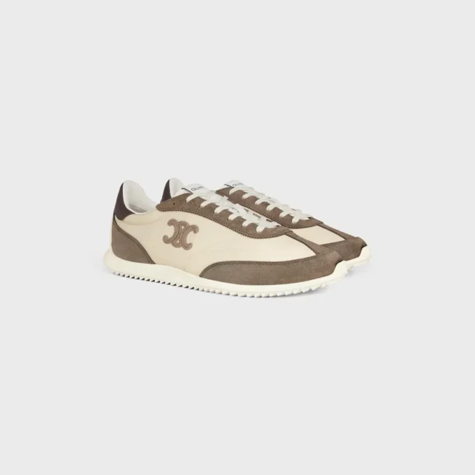 Naylon, Süet Dana Derisi ve Dana Derisinden Üretilmiş Racer Sneaker Naylon, Süet Dana Derisi ve Dana Derisinden Üretilmiş Racer Sneaker