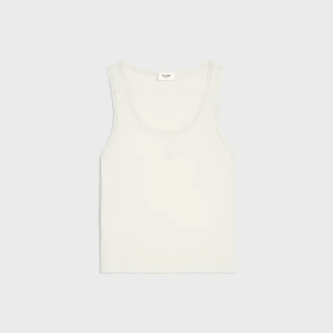 Noktalı Pamuk ve İpek Tank Top Noktalı Pamuk ve İpek Tank Top