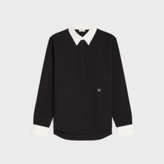 Noktalı Pamuklu Jersey Polo Gömlek