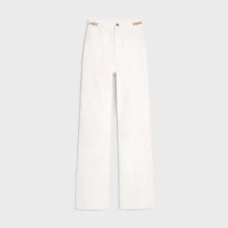 Optik Beyaz Yıkama Denim Jane Flared Jeans