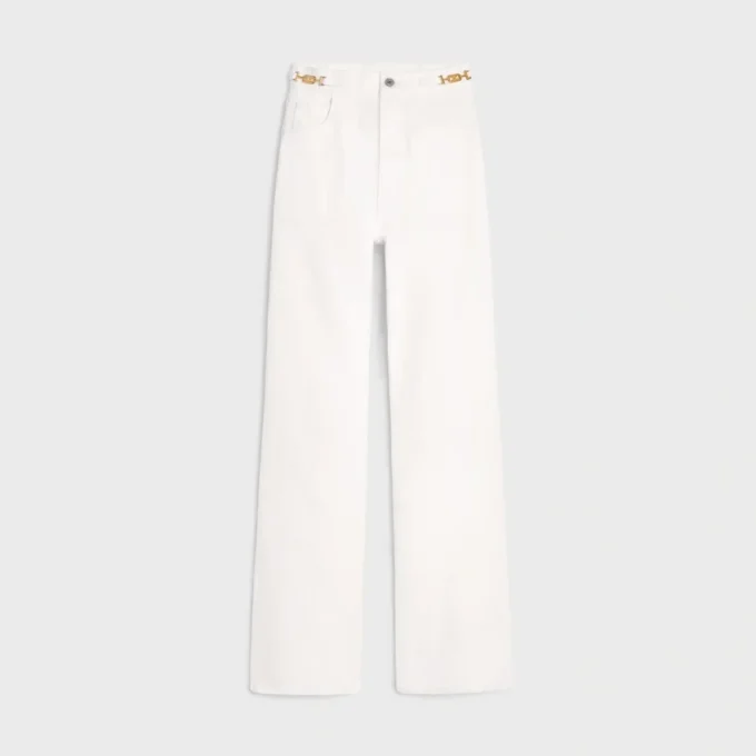 Optik Beyaz Yıkama Denim Jane Flared Jeans Optik Beyaz Yıkama Denim Jane Flared Jeans