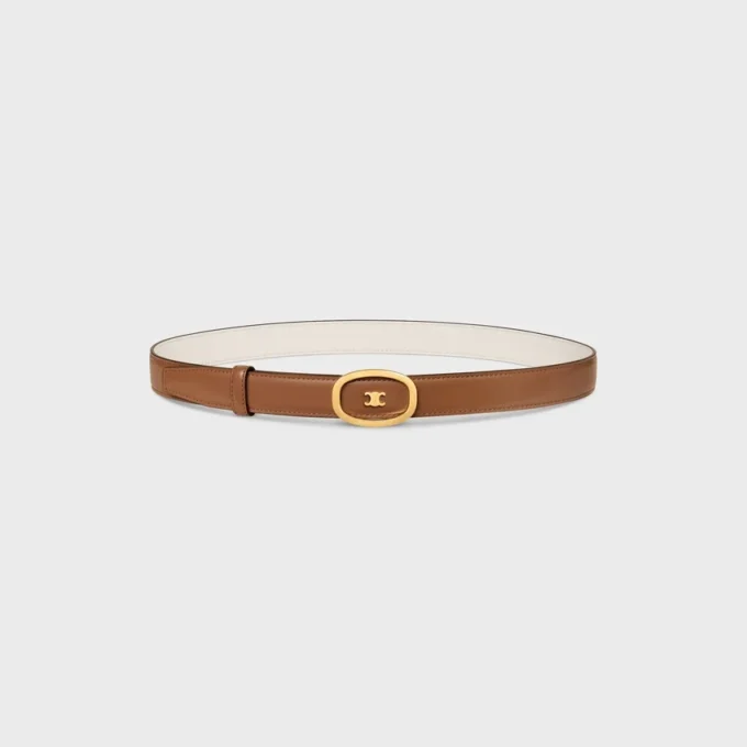 Orta 25 mm Çift Taraflı CELINE Alix Kemer Taurillon Orta 25 mm Çift Taraflı CELINE Alix Kemer Taurillon