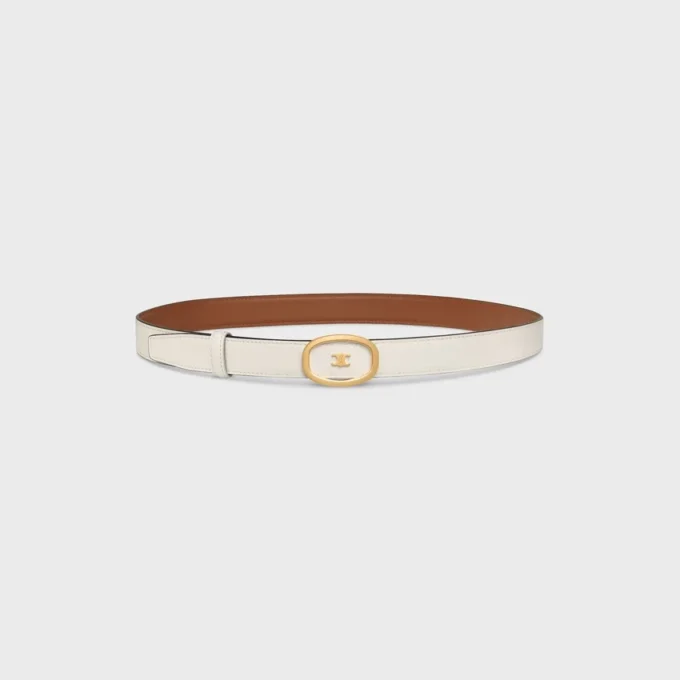Orta 25 mm Çift Taraflı CELINE Alix Kemer Taurillon Orta 25 mm Çift Taraflı CELINE Alix Kemer Taurillon
