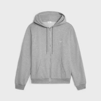 Kaşmir Pamuklu Fermuarlı Kapüşonlu Sweatshirt