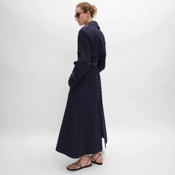 Pamuk ve Yün Gabardin Tux Trençkot Pamuk ve Yün Gabardin Tux Trençkot