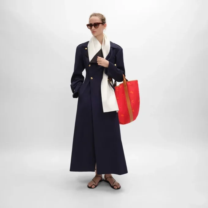 Pamuk ve Yün Gabardin Tux Trençkot Pamuk ve Yün Gabardin Tux Trençkot