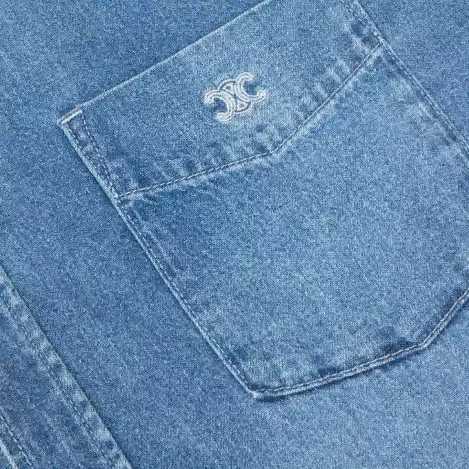 Pamuklu Denim Gömlek Pamuklu Denim Gömlek