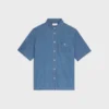 Pamuklu Denim Kısa Kollu Gömlek Pamuklu Denim Kısa Kollu Gömlek