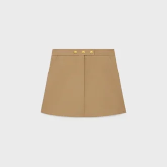 Pamuklu Gabardin Kısa Etek