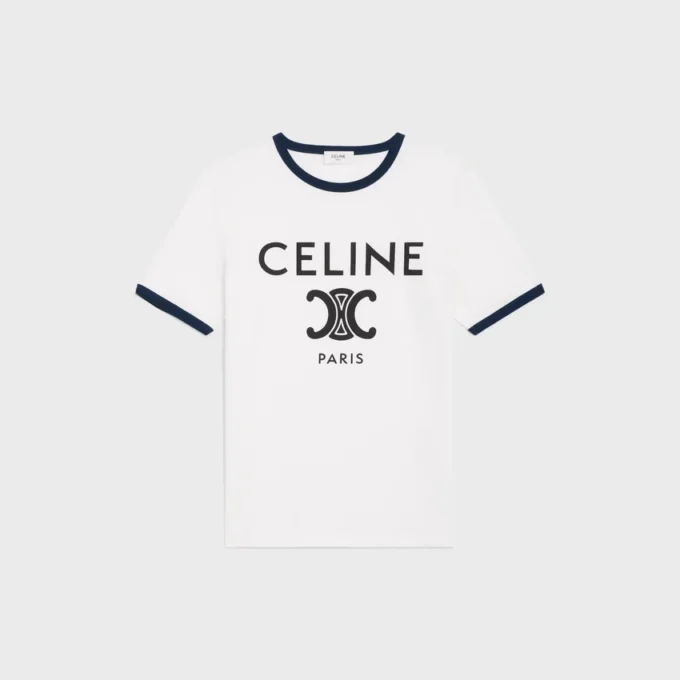 Pamuklu Jersey CELINE Paris Tişört Pamuklu Jersey CELINE Paris Tişört
