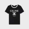 Pamuklu Jersey CELINE Paris Tişört