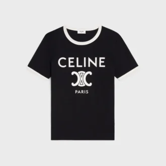Pamuklu Jersey CELINE Paris Tişört