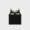Pamuklu Jersey Kısaltılmış Tank Top