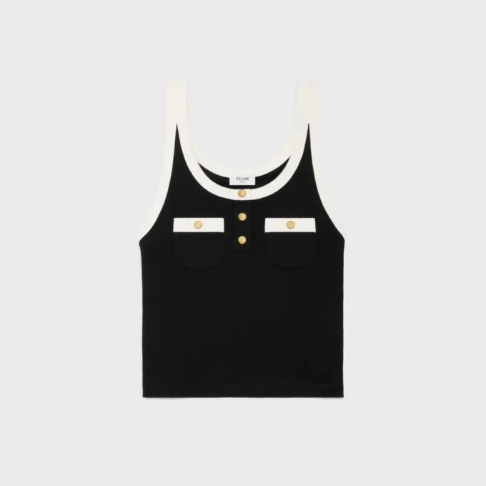 Pamuklu Jersey Kısaltılmış Tank Top