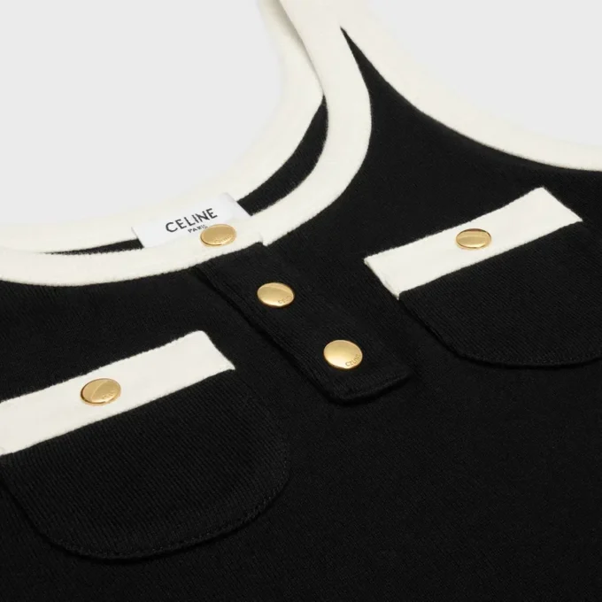 Pamuklu Jersey Kısaltılmış Tank Top