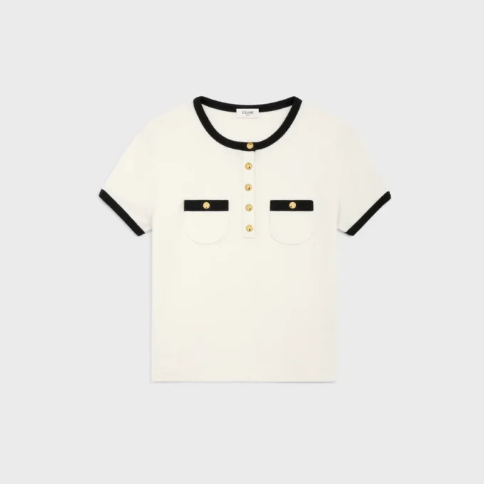 Pamuklu Jersey Kısaltılmış Tişört