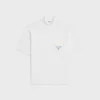 Pamuklu Jersey Mock Neck Tişört