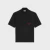 Pamuklu Jersey Mock Neck Tişört Pamuklu Jersey Mock Neck Tişört
