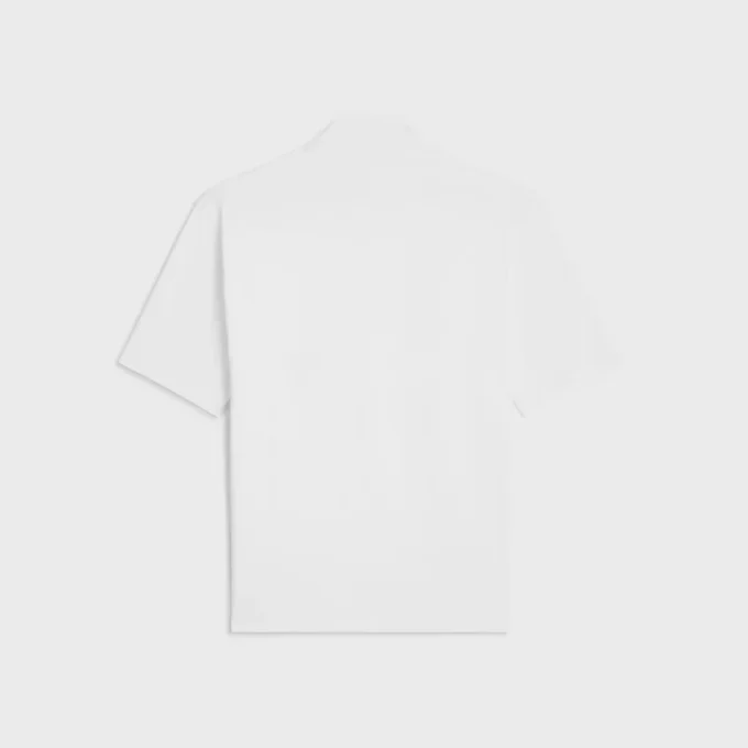 Pamuklu Jersey Mock Neck Tişört