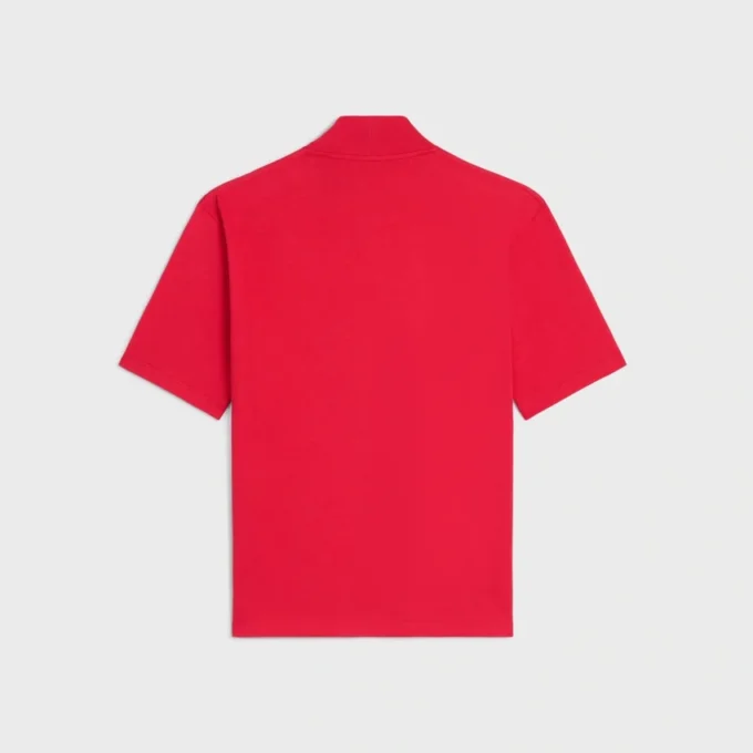 Pamuklu Jersey Mock Neck Tişört