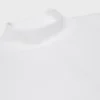 Pamuklu Jersey Mock Neck Tişört