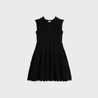 Pamuklu Kroşe Mini Elbise