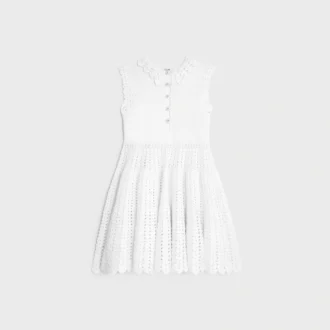 Pamuklu Kroşe Mini Elbise