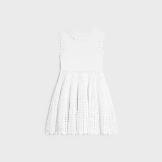 Pamuklu Kroşe Mini Elbise
