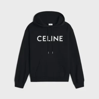Pamuklu Polar CELINE Bol Kesim Kapüşonlu Sweatshirt Pamuklu Polar CELINE Bol Kesim Kapüşonlu Sweatshirt