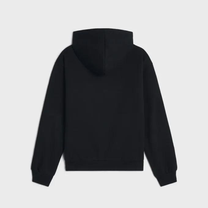Pamuklu Polar CELINE Bol Kesim Kapüşonlu Sweatshirt Pamuklu Polar CELINE Bol Kesim Kapüşonlu Sweatshirt